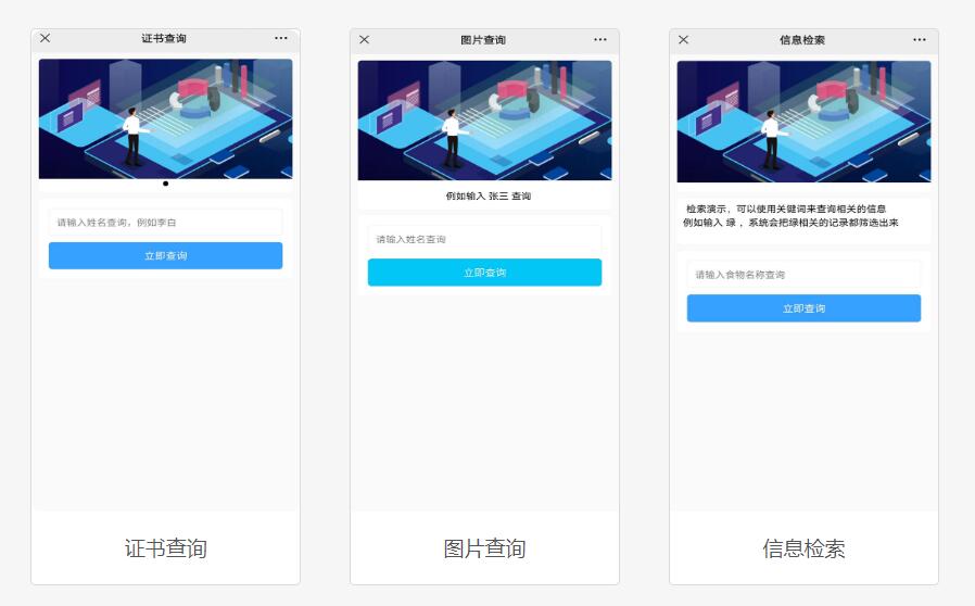 信息查询小程序应用实例