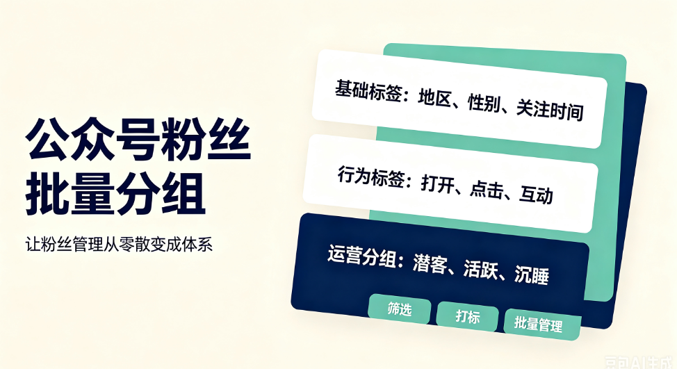 2026年微信公众号粉丝怎么批量分组