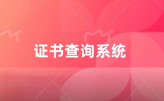证书查询制作
