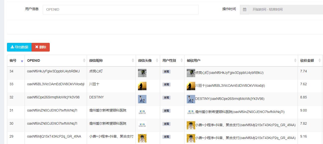 砍价数据g