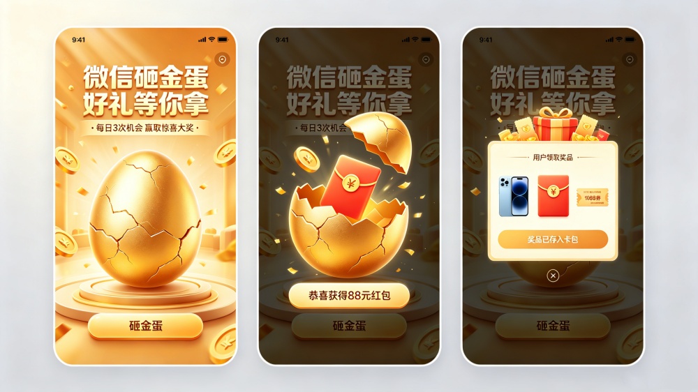 砸金蛋微信抽奖活动制作指南，2步教你制作